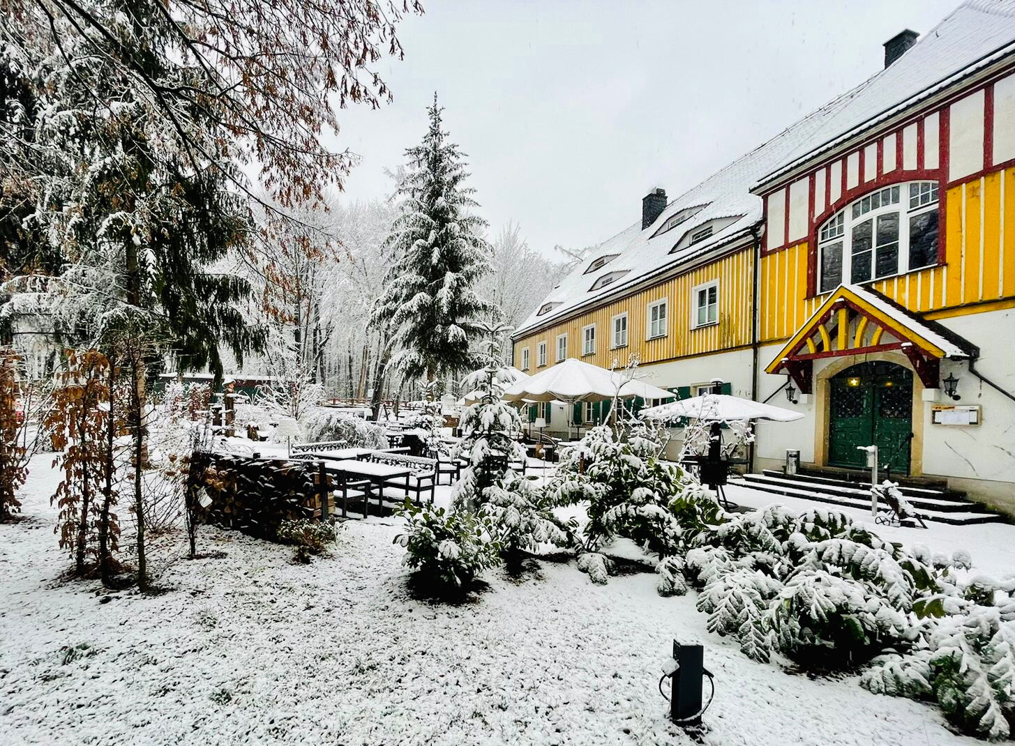Fischhaus im Winter